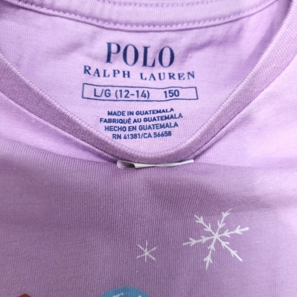Polo By Ralph Lauren Girls Purple Tshirt Size XL(16) - Picture 4 of 7